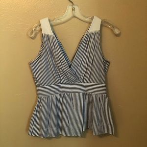 Banana Republic Striped Peplum Blouse